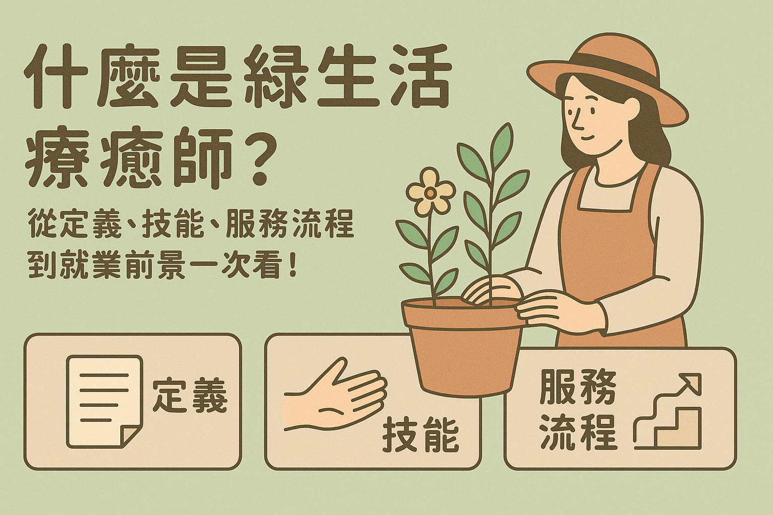 什麼是綠生活療癒師？從定義、技能、服務流程到就業前景一次看！